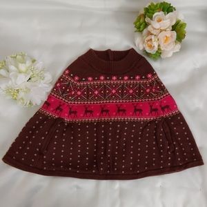 Fair Isle Knit Boho Baby Poncho
